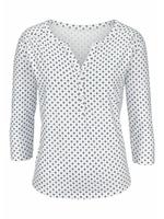 Shirt in Blusenoptik Langarmblusen offwhite Damen 