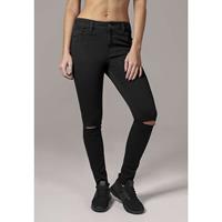 Ladies Cut Knee Pants Stoffhosen schwarz Damen 