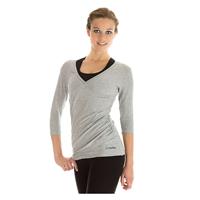 ¾-Arm Shirt in Wickeloptik WS3 3/4-Arm-Shirts grau Damen 