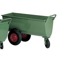 Wagen voor kunststof bak, 250 l, luchtbanden, hoogte zonder duwbeugel 730 mm