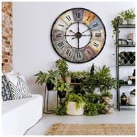 XXL Metall Wanduhr 80cm Ø große Shabby Uhr Quarz Uhrwerk - K&L WALL ART