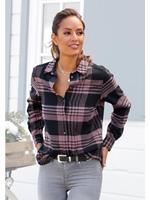 Lascana Geruite blouse van zacht flanel