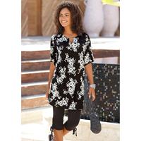 Longshirt Sommerkleider schwarz Damen 