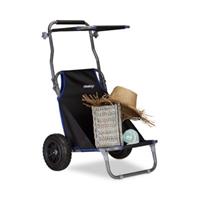 Strandwagen faltbar mit Dach schwarz