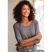 Lascana 3/4-Arm-Shirt 3/4-Arm-Shirts dunkelgrau Damen 