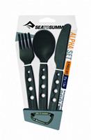 Sea to Summit - Alphaset 3 pc Cutlery Set schwarz/grau