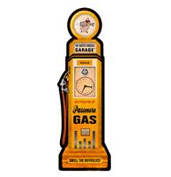 Fiftiesstore The Busted Knuckle Garage Passmore Gas Pump Zwaar Metalen Bord