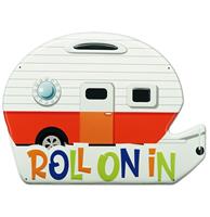 Fiftiesstore Roll On In Caravan - Metalen Bord - 49x40 Cm