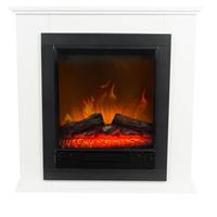 Classic Fire Sfeerhaard Lugano - Led - Realistisch Vuureffect - 1800 Watt - Zwart/ Wit