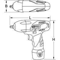 KSTOOLS KS TOOLS 3/8'' Akku-Schlag-Schrauber, 117Nm, 1.870 U/min, mit 2 Akkus und 1 Ladegerät