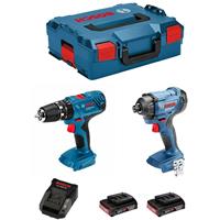 Bosch GSB 18V-21 + GDR 18V-160 | incl. 2x accu en lader | in koffer - 0615990L41