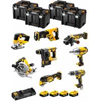 Dewalt Kit DCK865P4T (DCS367 + DCH273 + DCD796 + DCS334 + DCG405 + DCS355 + DCF899H + DCS570 + 4x 5,0Ah + DCB132 + 4x TSTAK VI)