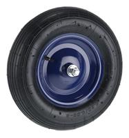 RELAXDAYS Schubkarrenrad 4.80 4.00-8, luftbereift, Stahlfelge, mit Achse, Ersatzrad Schubkarre, bis 120 kg, schwarz/blau
