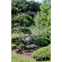 Garden Pleasure Pforte mit Rosenbogen MAYON Metall in Rost Optik mit Rankhilfe