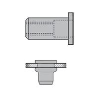 GESIPA 500x Blindnietmutter VA Flachrundkopf M 5 x 7 x 11,5 - 