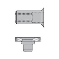 GESIPA 500x Blindnietmuttern Edelstahl M5 x 7 x 13,5 mm Senk 90 Grad - 