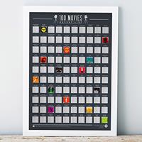 Gift Republic Scratch Poster - 100 Films