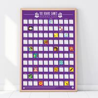 100 Board Games Scratch Off Bucket List Poster