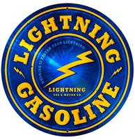 Lightning Gasoline Zwaar Metalen Bord 71 cm Groot