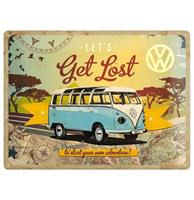 Nostalgic-Art Blechschild 30 x 40 "VW Bulli - Let's Get Lost