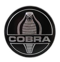 Shelby Cobra Embleem Zwart Zilver Wand Decoratie