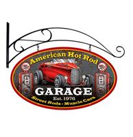 American Hot Rod Garage Zwaar Metalen Bord - Muur Bevestiging - 60 x 36 cm - Dubbelzijdig