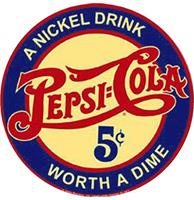 Fiftiesstore Pepsi-Cola Metalen Bord 60 cm