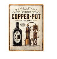 Tinnen Bord 30 x 40cm Copper Pot Gin