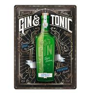 Tinnen Bord 30 x 40cm Gin & Tonic Green Edition