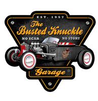 The Busted Knuckle Garage No scar No story Zwaar Metalen Bord
