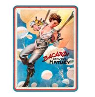 Fiftiesstore Tinnen Bord 15 x 20 Bacardi - Cerveza Hatuey Pin Up Girl