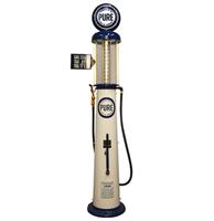 Fiftiesstore Wayne 615 Pure Gasoline 10 Gallon Gas Pump - White & Blue - Reproduction