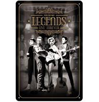 Legends Live Forever Metalen Bord - 20 x 30 cm