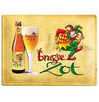 Fiftiesstore Brugse Zot Metalen Bord - 30 x 40 cm