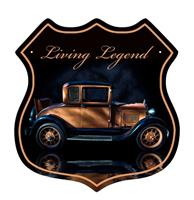 Fiftiesstore Living Legend Zwaar Metalen Bord 38x38 cm