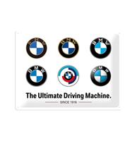 Fiftiesstore Tinnen Bord 30 x 40 BMW - Logo Evolution