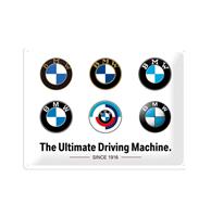 Fiftiesstore Tinnen Bord 30 x 40 BMW - Logo Evolution