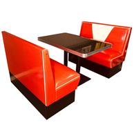 Retro Diner Set Vegas Rood Wit Glitter 120 cm