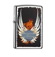 Fiftiesstore Zippo Aansteker Harley-Davidson Wings Zilver