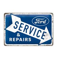 Nostalgic Art Vintage Blechschild - Ford - Service & Repairs, 20 x 30 cm