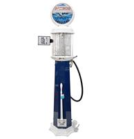 Fiftiesstore American Harbor Gasolene 6 Gallon Benzinepomp - Wit & Blauw - Reproductie