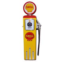 Shell 8 Ball Elektrische Benzinepomp Zonder Voet - Rood & Geel - Reproductie