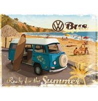 Fiftiesstore Metalen Bord 30 x 40 cm VW Bus