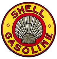Shell Gasoline Logo Zwaar Metalen Bord - 36 cm ø