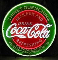 Coca-Cola Thirst Quenching Neon Verlichting Met Achterplaat - 65 x 65 cm