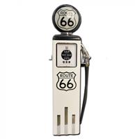 Route 66 8 Ball Elektrische Benzinepomp Zonder Voet - Wit & Zwart - Reproductie