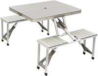 Bo Camp Bo-Camp 136 x 85 inklapbare picknicktafel - Aluminium