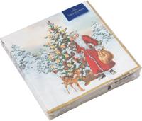 Villeroy & Boch Papierserviette »Winter Specials«, Winter Specials Lunch-Serviette Nikolaus mit Tannenbaum