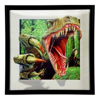 3d Dinosaurus Poster In Zwarte Lijst - T-rex Poster 3d