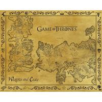 Pyramid Game Of Thrones Antique Map Poster 50x40cm